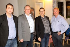 Henrik Juul Nielsen, Henrik T. Nielsen, Petter Astrup og Erling Lundsgaard udgør den halvdel af bestyrelsen, som bor vest for Lillebælt.