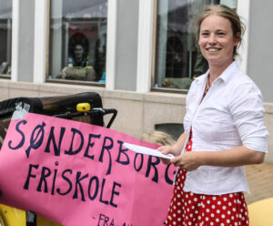 Her er Irene Birk Reinkvist dengang tilløbet tiol Sønderborg Friskole var splinternyt.