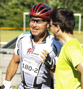 Helge Larsen trampede dobbelt så mange kilometer som de andre cykelryttere.